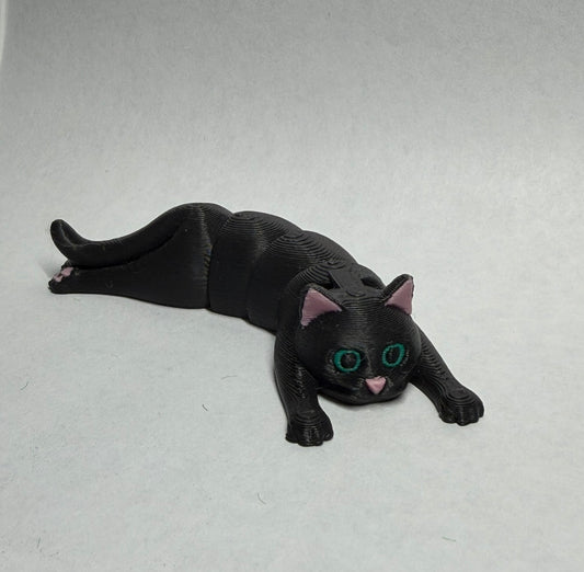 Flexible cat keychain